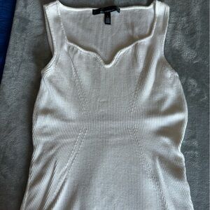 WHBM eggshell ribbed tank. S